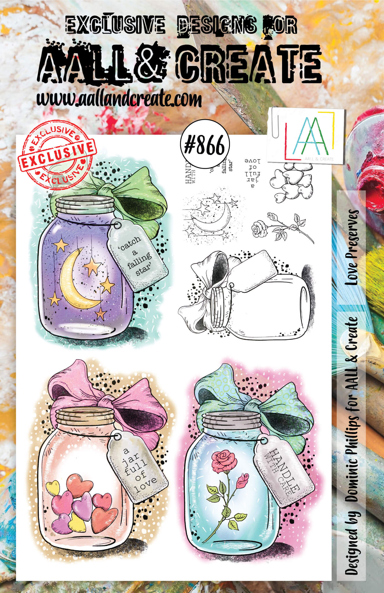 AALL and Create Stamp Set -866 - Love Preserves