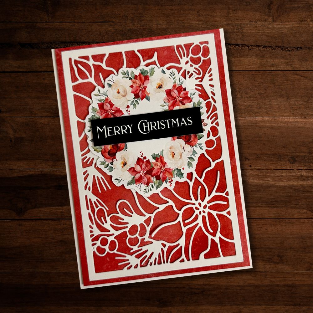 Christmas Poinsettia Coverplate Metal Cutting Die 30156