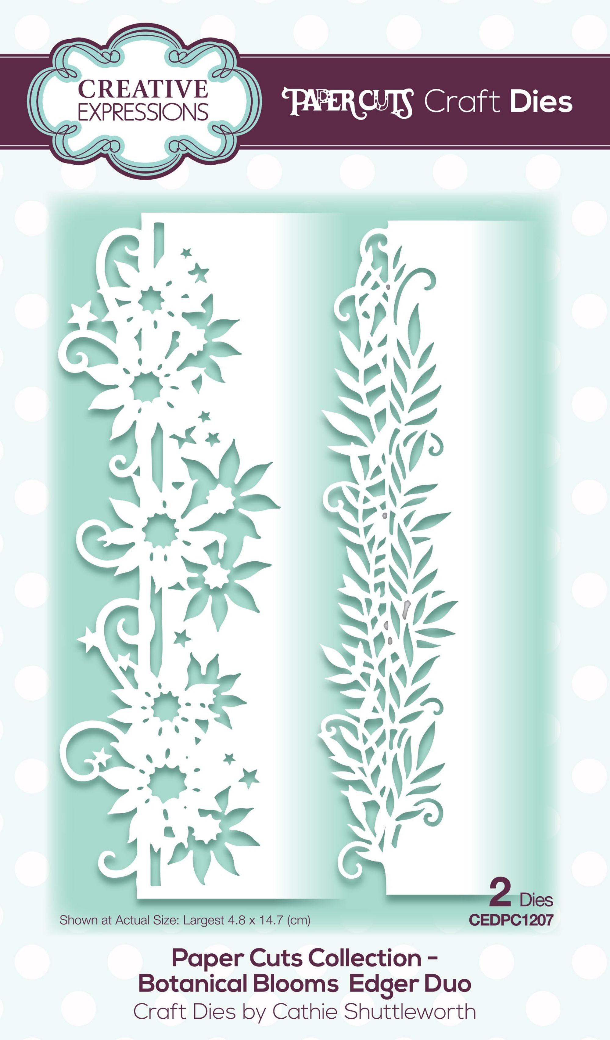 Creative Expressions Paper Cuts Botanical Blooms Edger Duo Craft Die