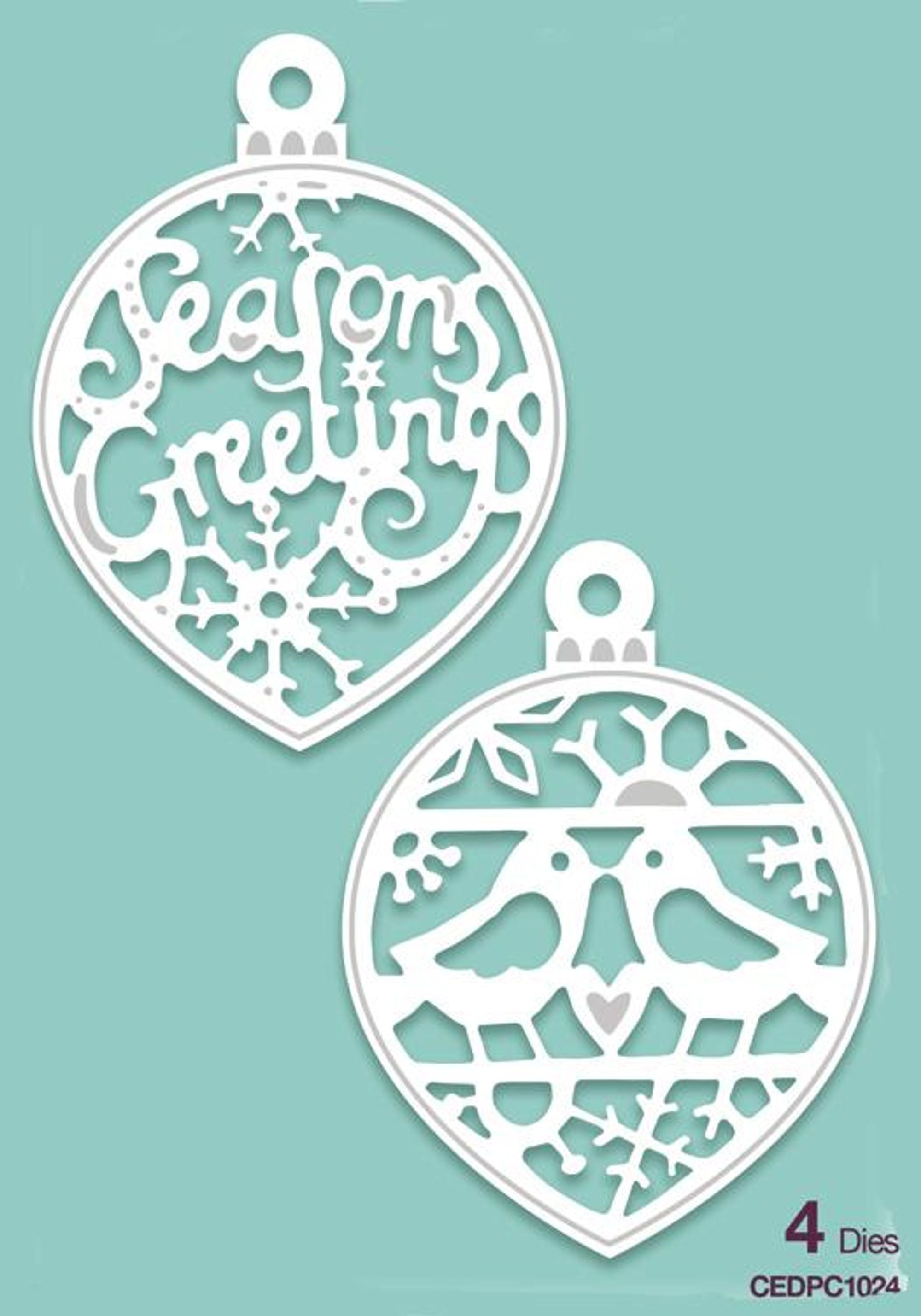 Creative Expressions Die Paper Cuts Collection - Seasons Greetings Bauble Duo