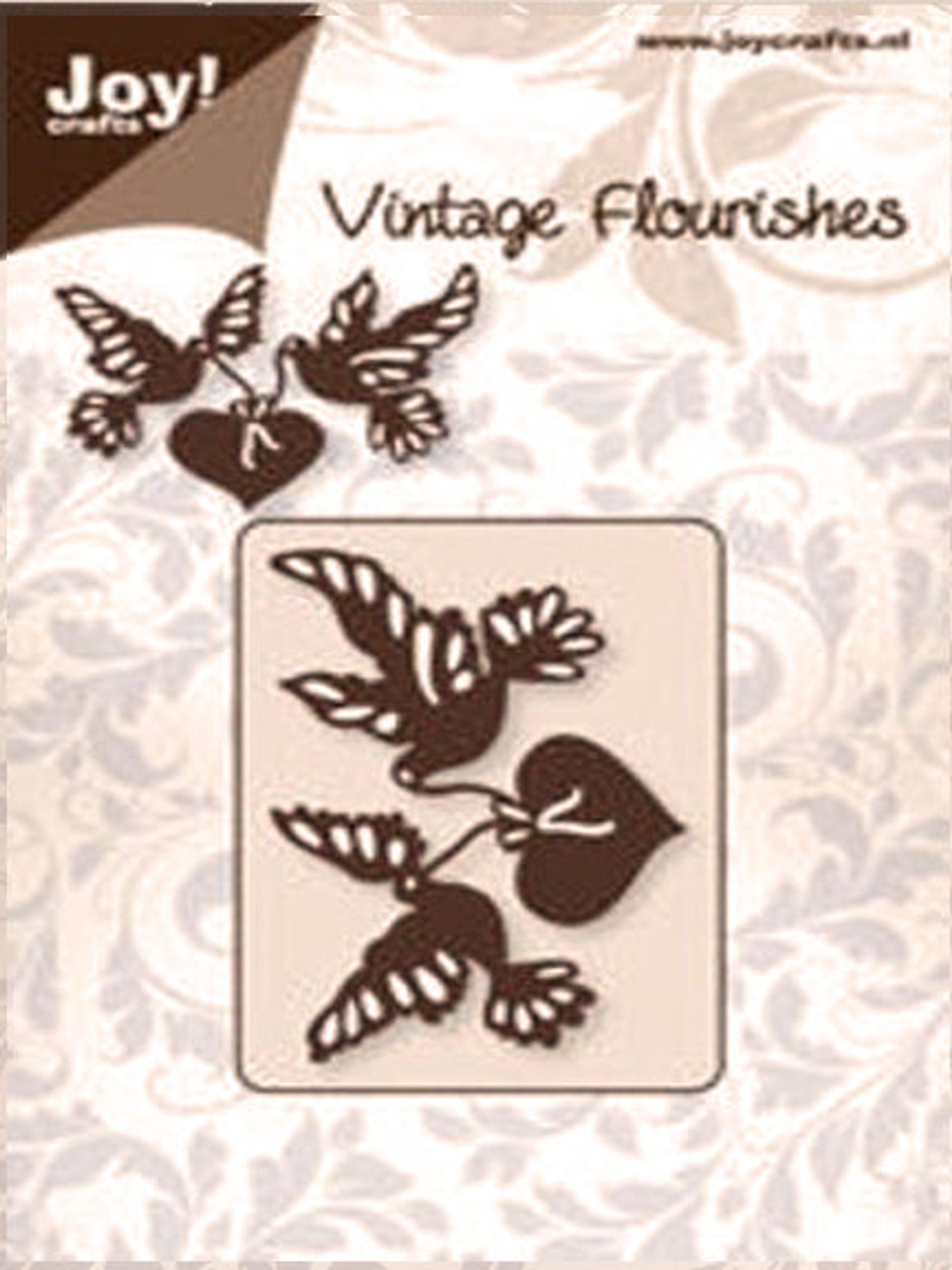 Joy! Crafts Dies - Vintage Flourishes-Heart and Birds