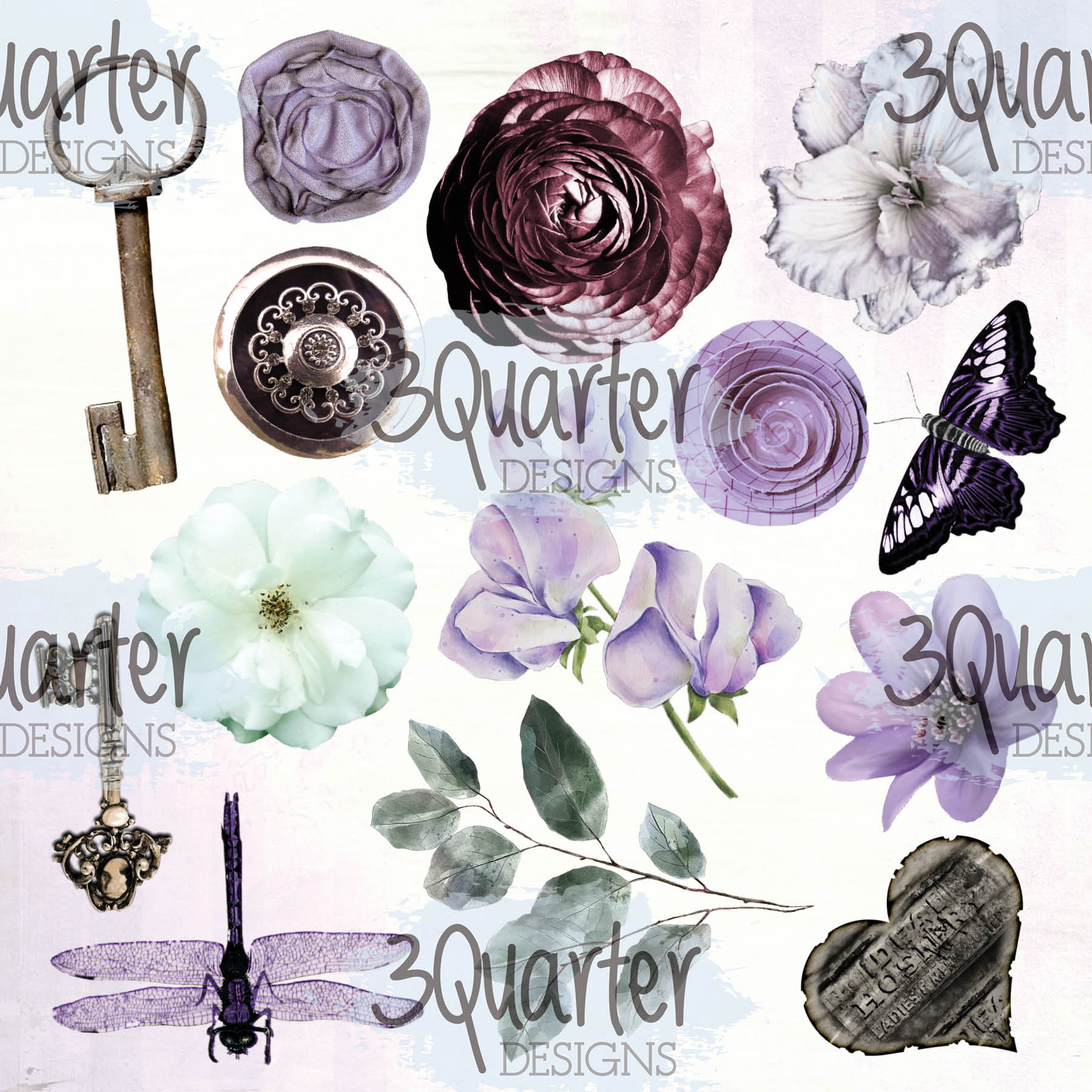 3Quarter Designs - Enchanted Amethyst - Paper Pad 8 x 8