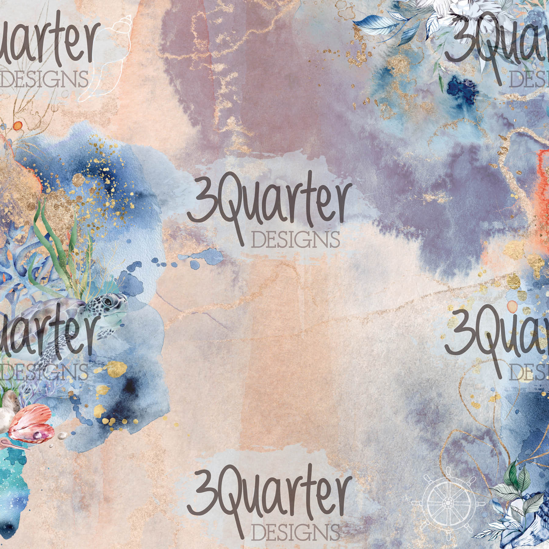 3Quarter Designs - Ocean Lovers - Paper Pad 8 x 8