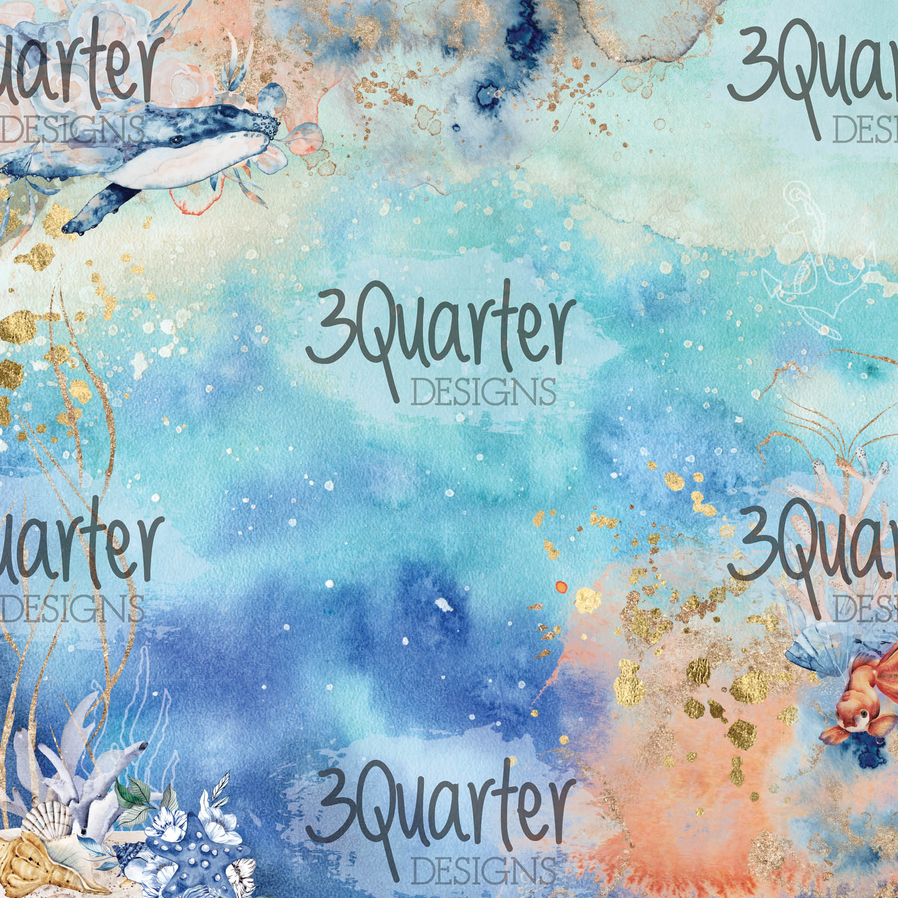 3Quarter Designs - Ocean Lovers - Paper Pad 8 x 8