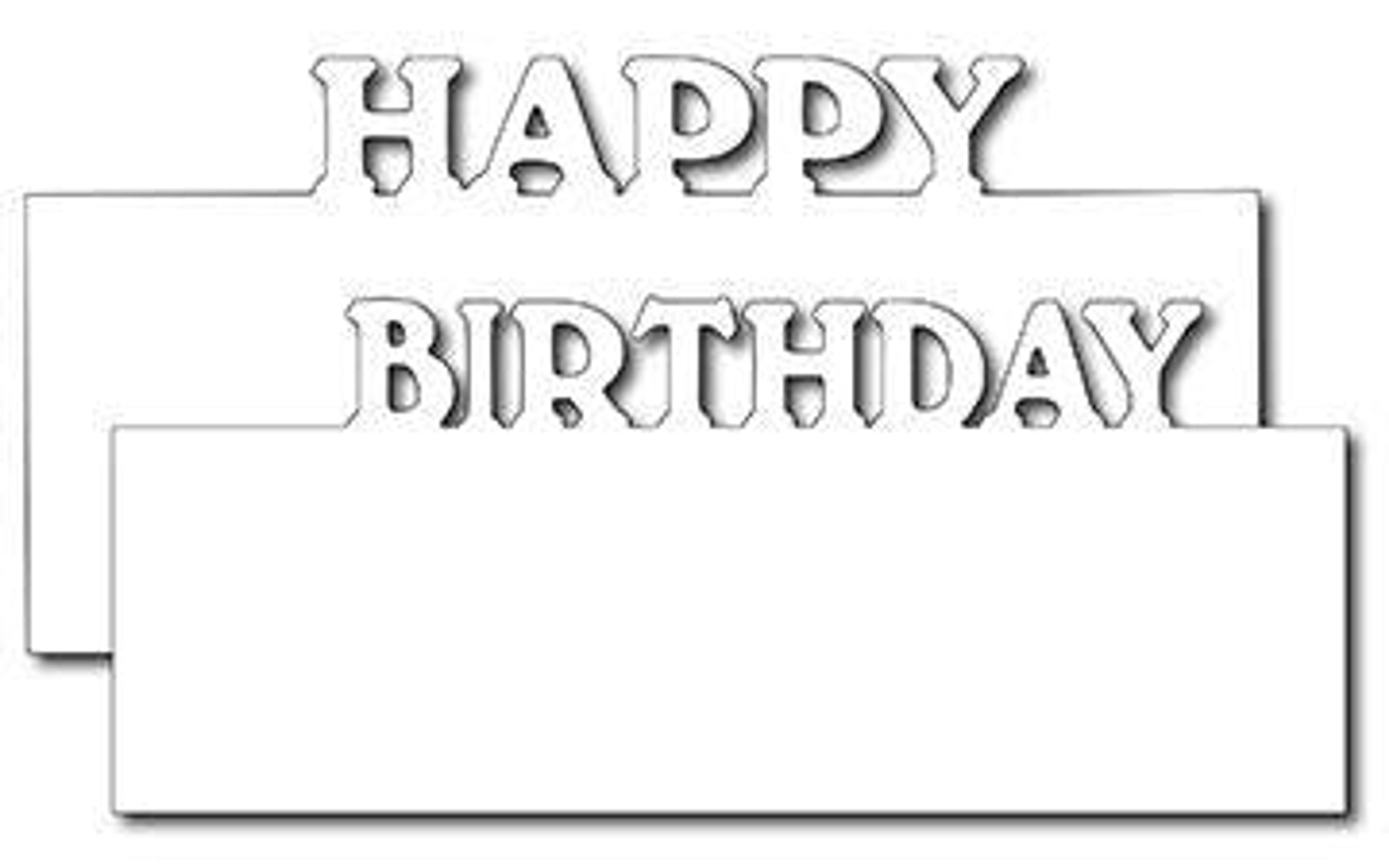 Frantic Stamper Precision Die - Happy Birthday Layer Markers (2)