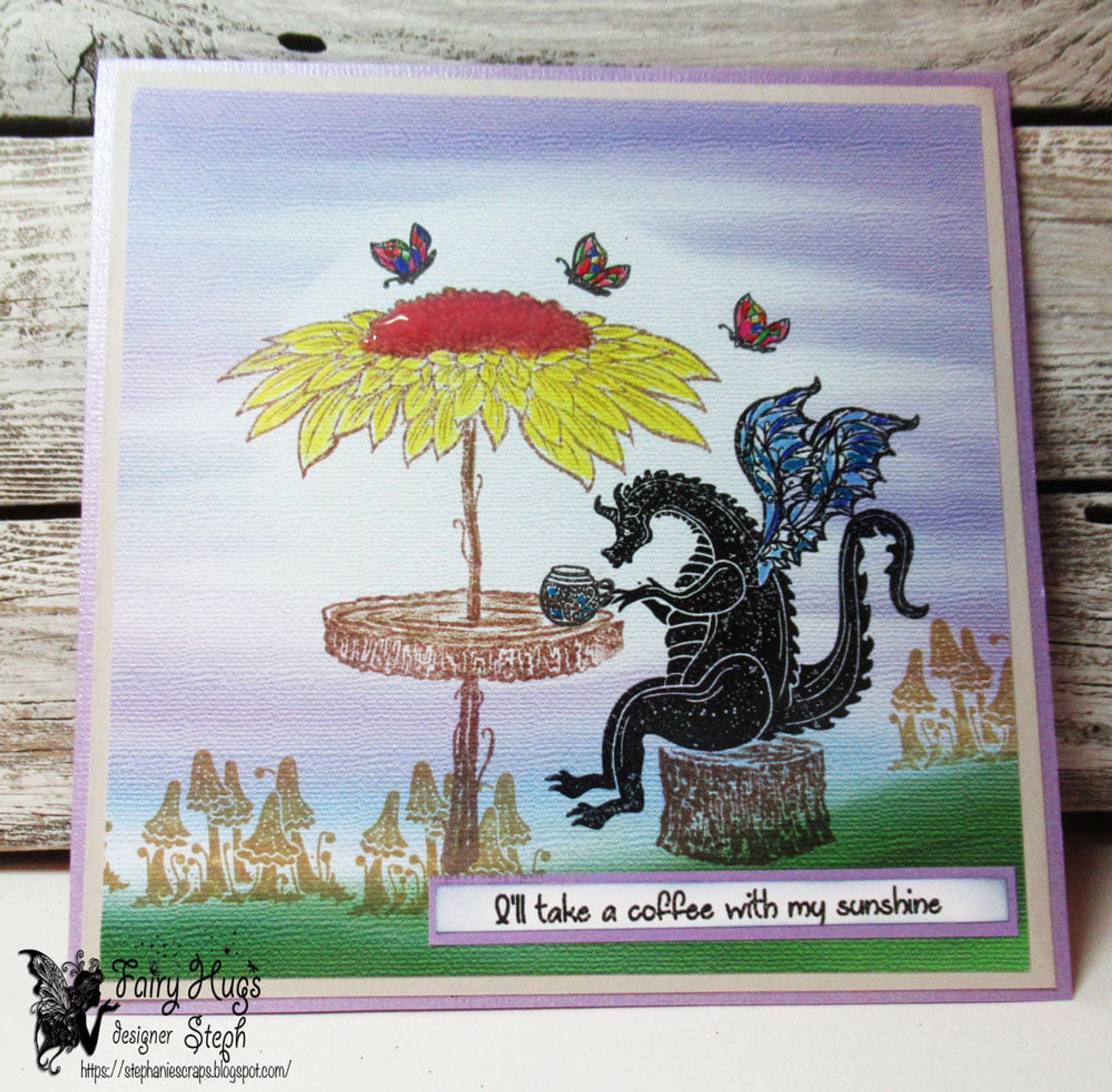 Fairy Hugs Stamps - Sunflower Table