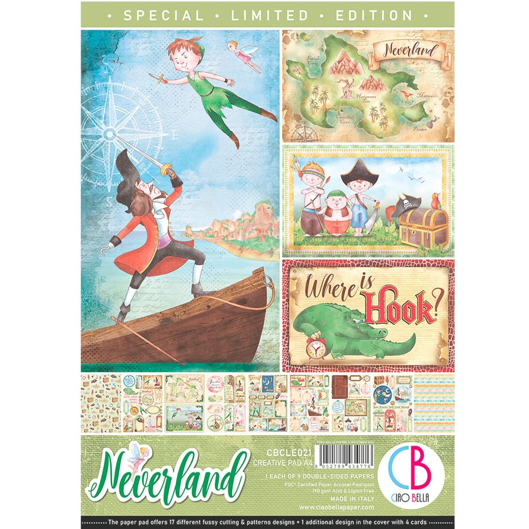 Ciao Bella Neverland Limited Edition Creative Pad A4 9/Pkg