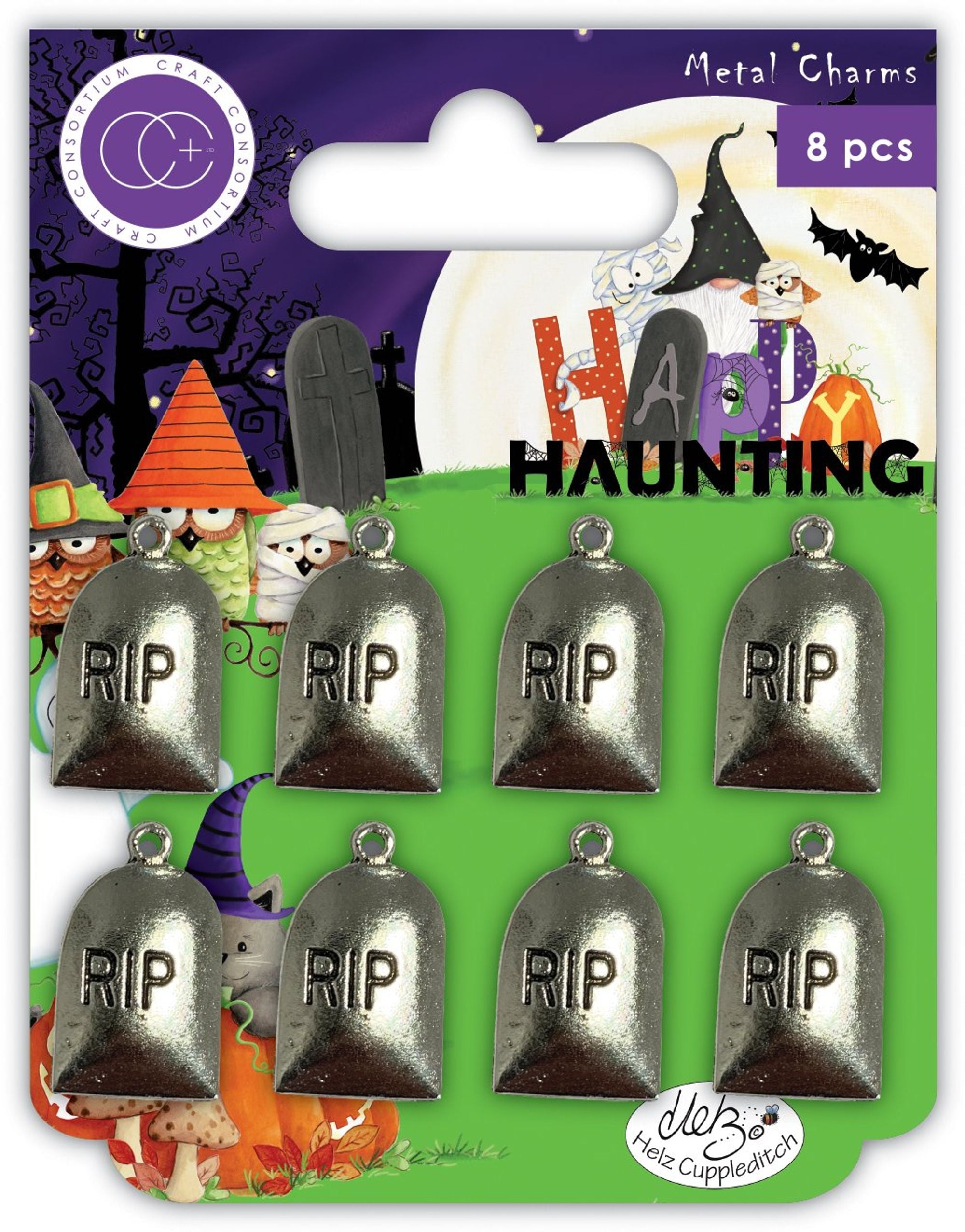 Happy Haunting Metal Charms - Graves
