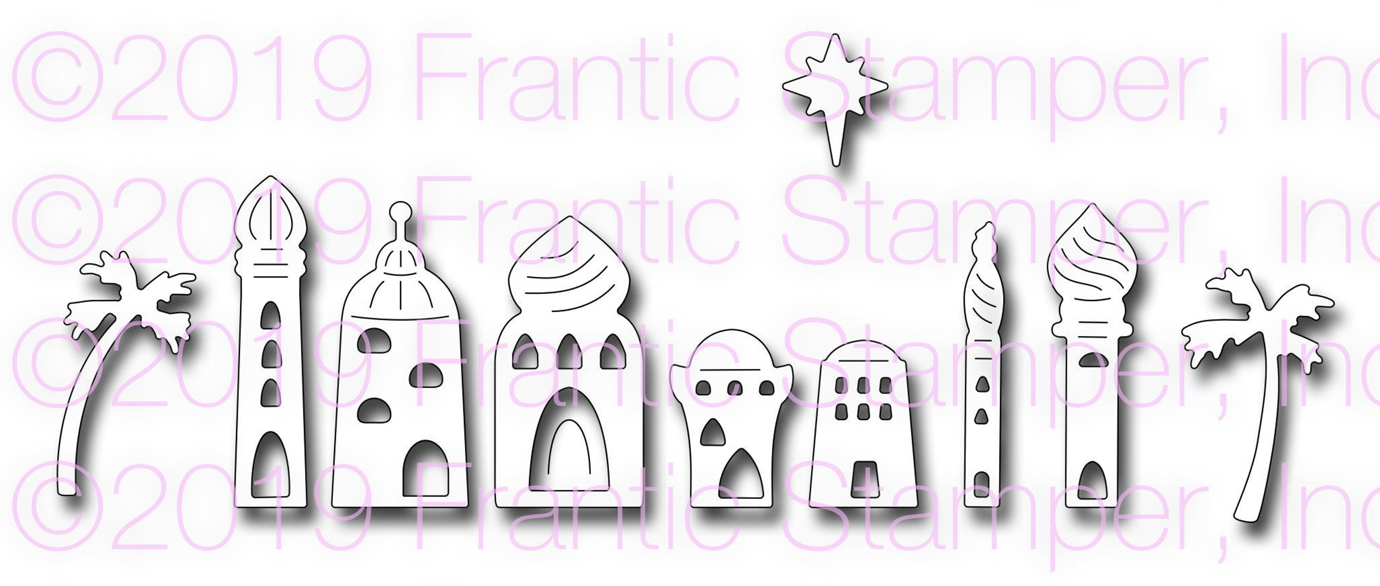 Frantic Stamper Precision Die - O Little Town of Bethlhem