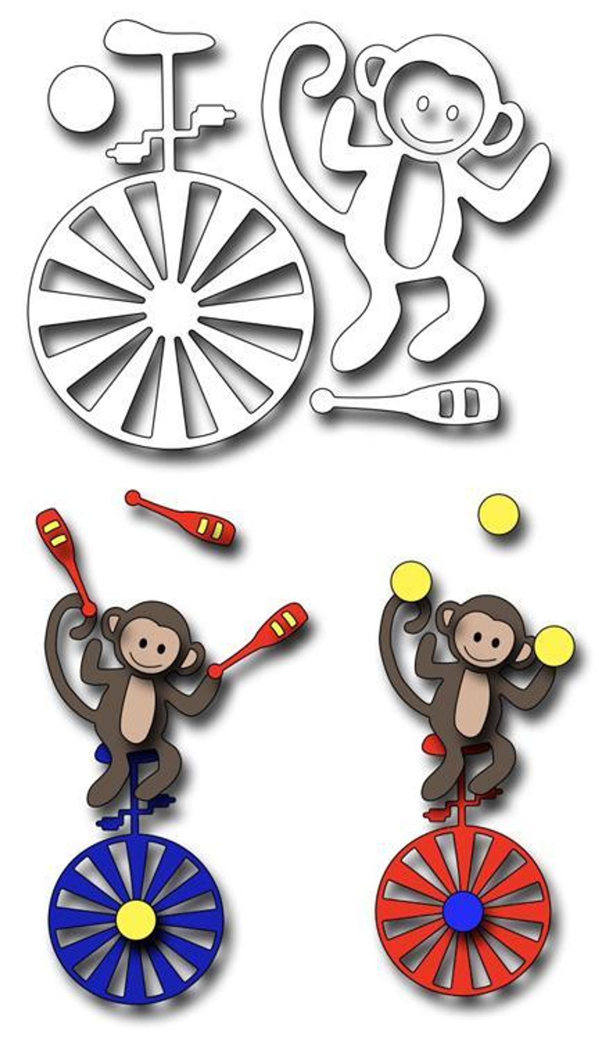 Frantic Stamper Precision Die - Circus Monkey