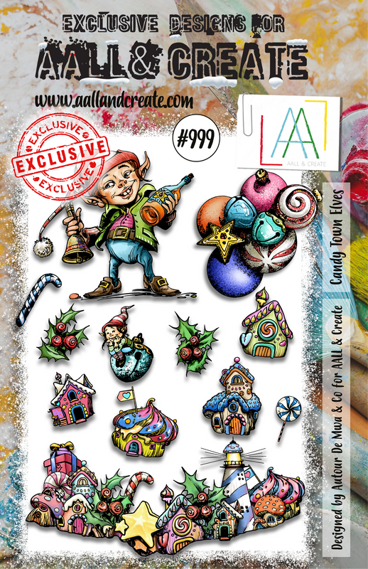 AALL and Create A5 Stamp Set - #999 - Candy Town Elves