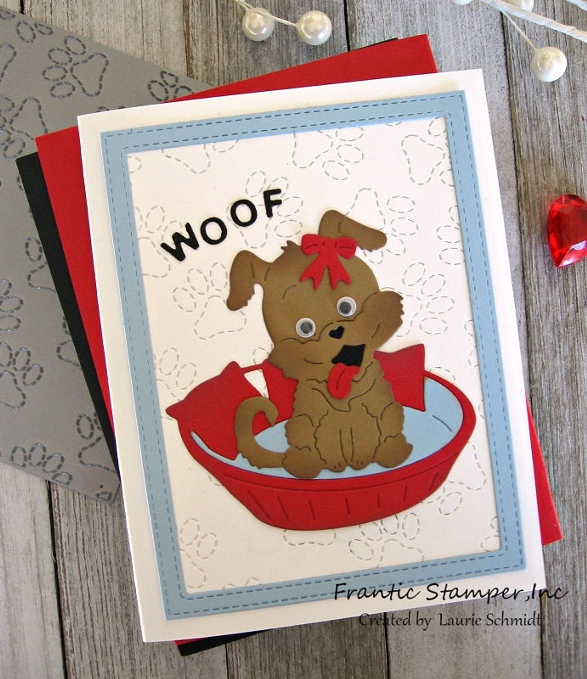 Frantic Stamper Precision Die - Cute Dog in a Bed