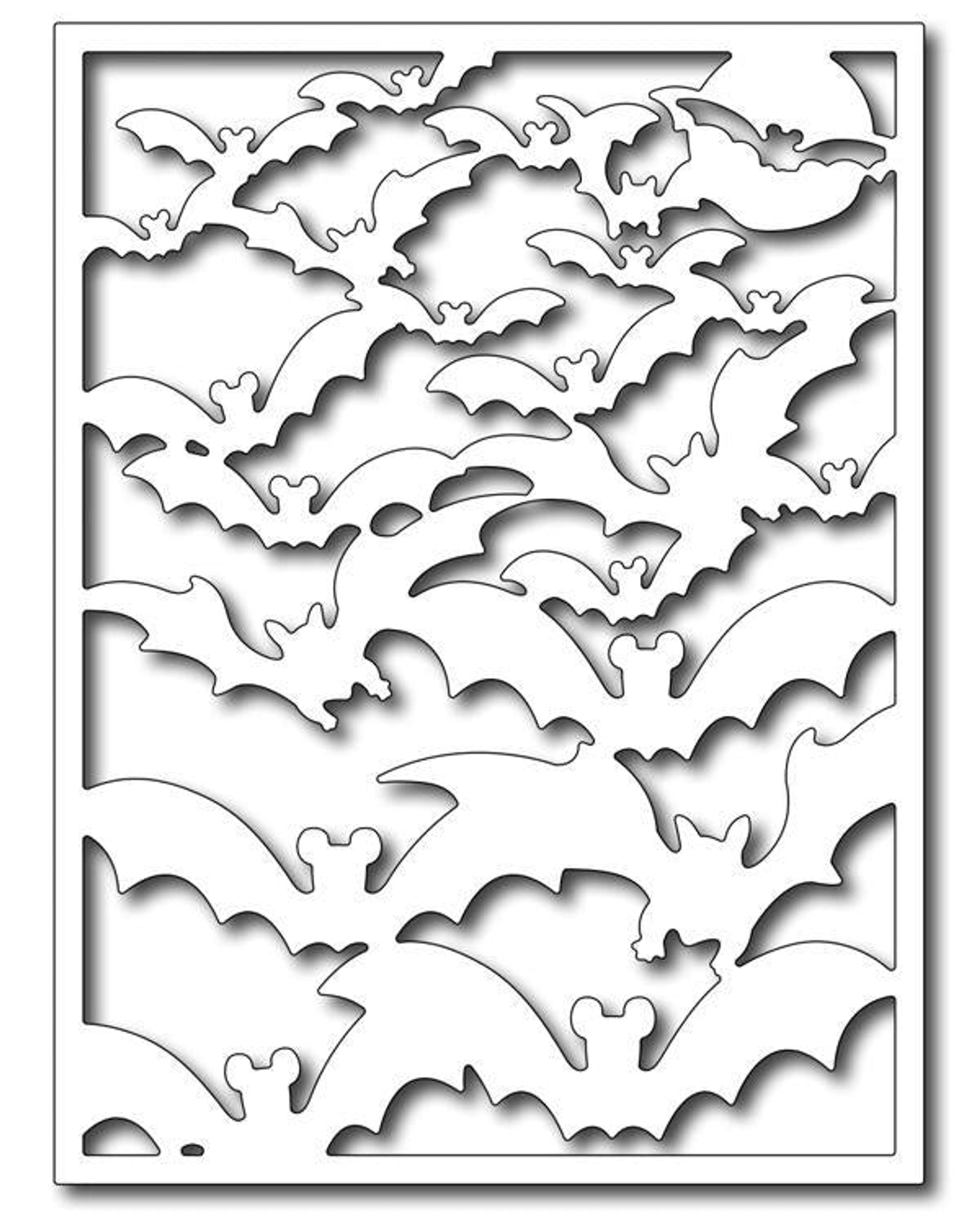 Frantic Stamper Precision Die - Vampire Bats Card Panel