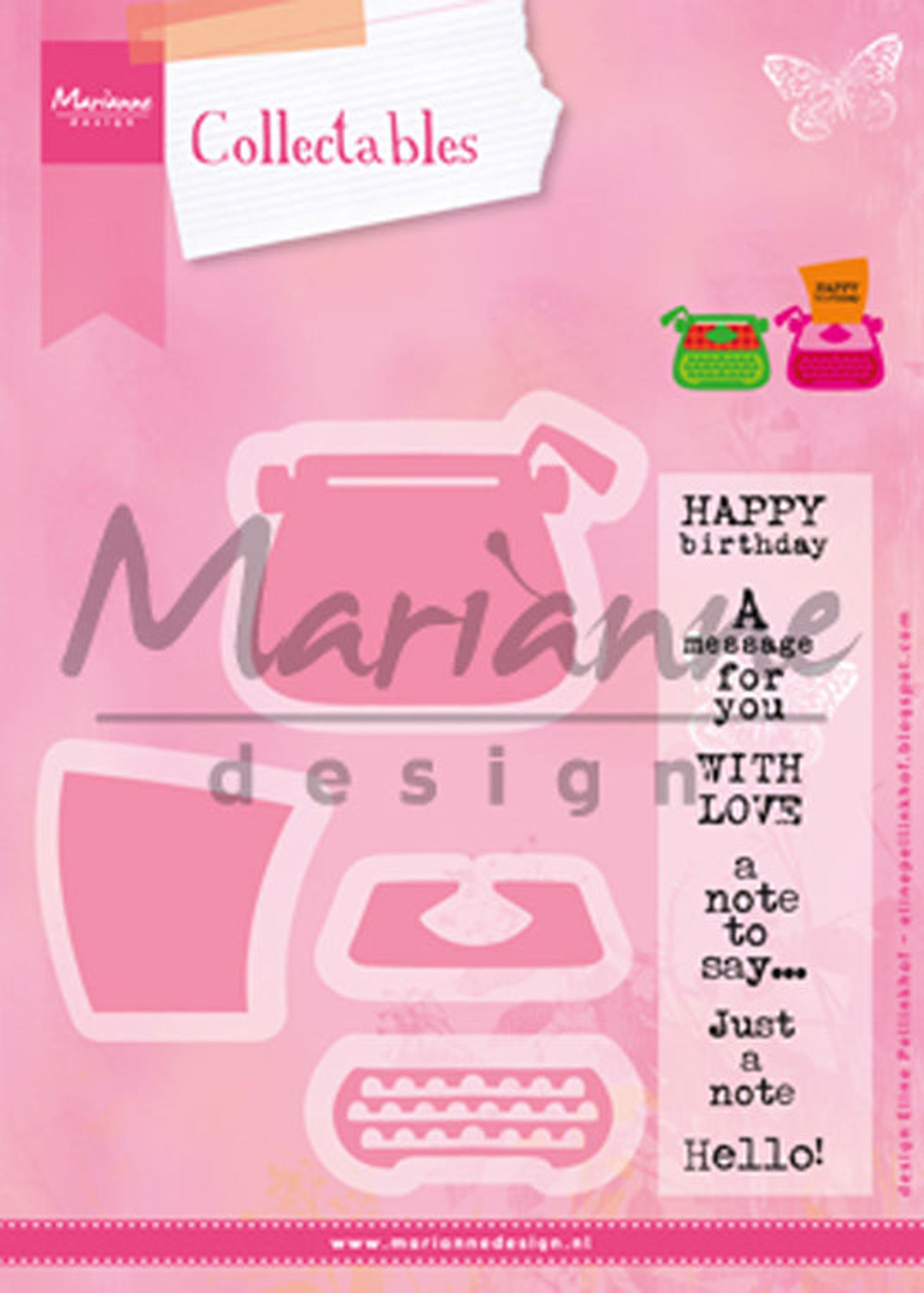 Marianne Design: Collectables Die Set - Eline's Typewriter