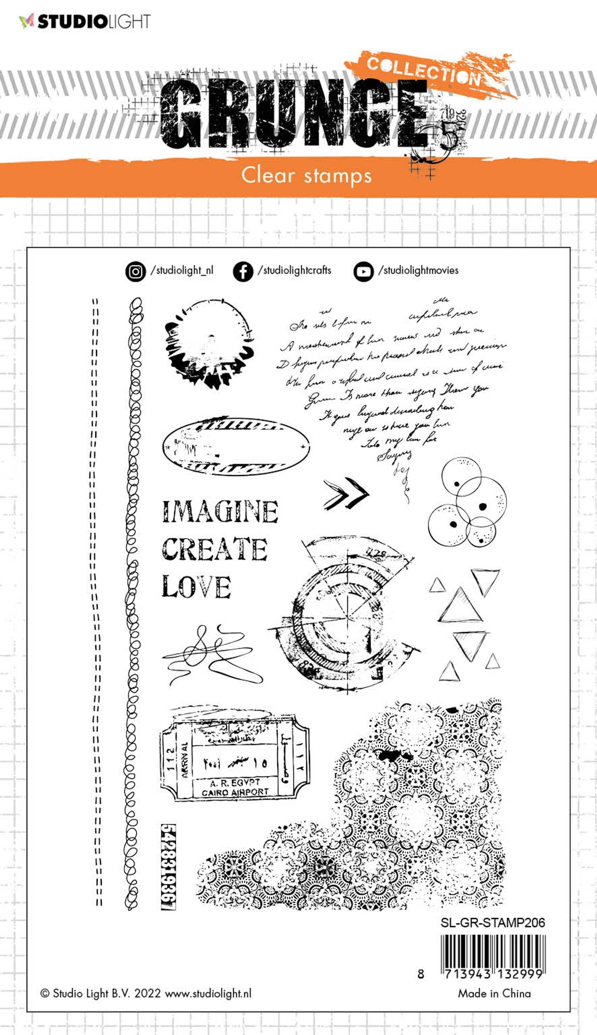 SL Clear Stamp Elements Love Grunge Collection 210x148x3mm 1 PC nr.206