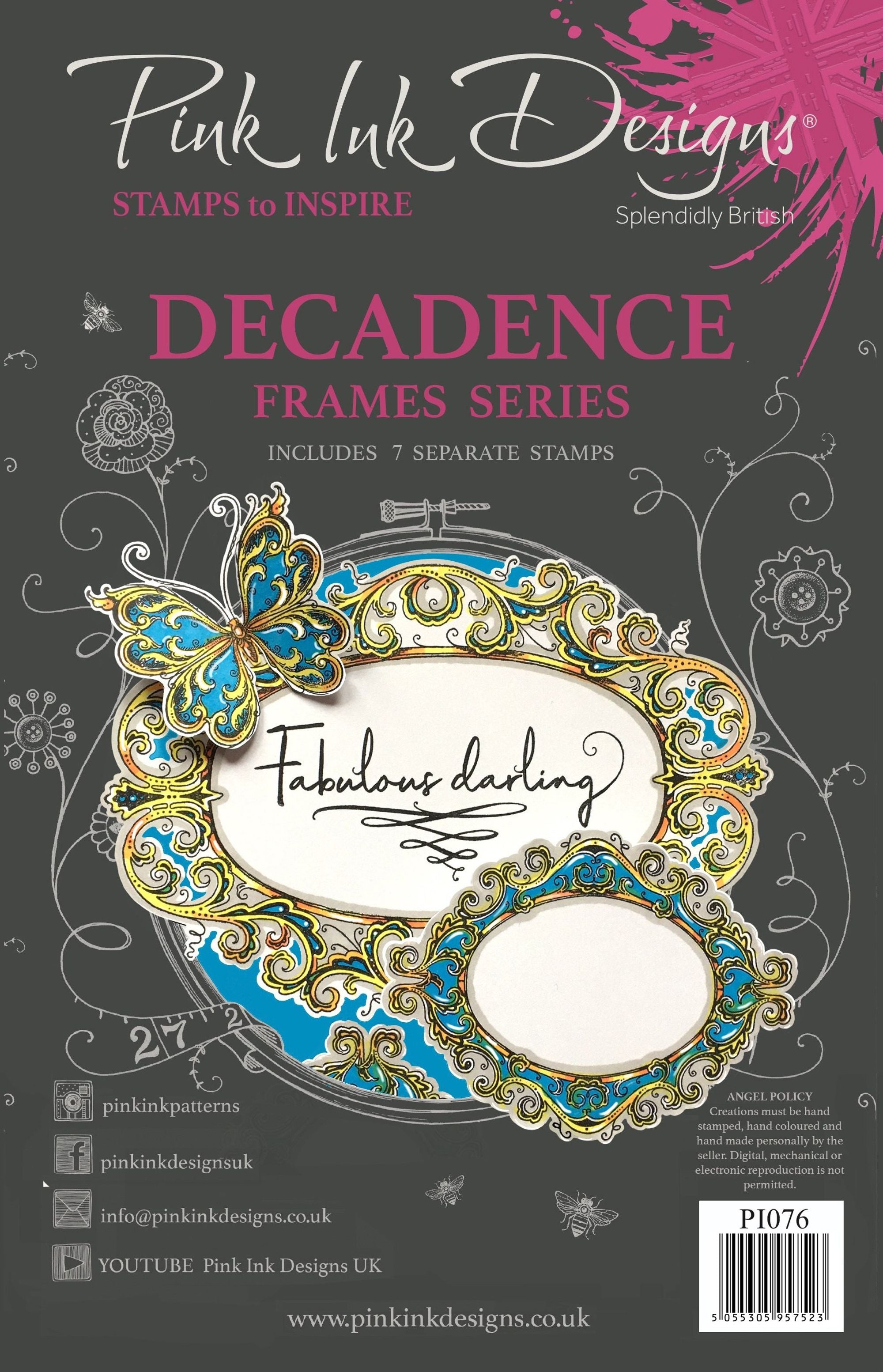 Decadance A5 Clear Stamp Set