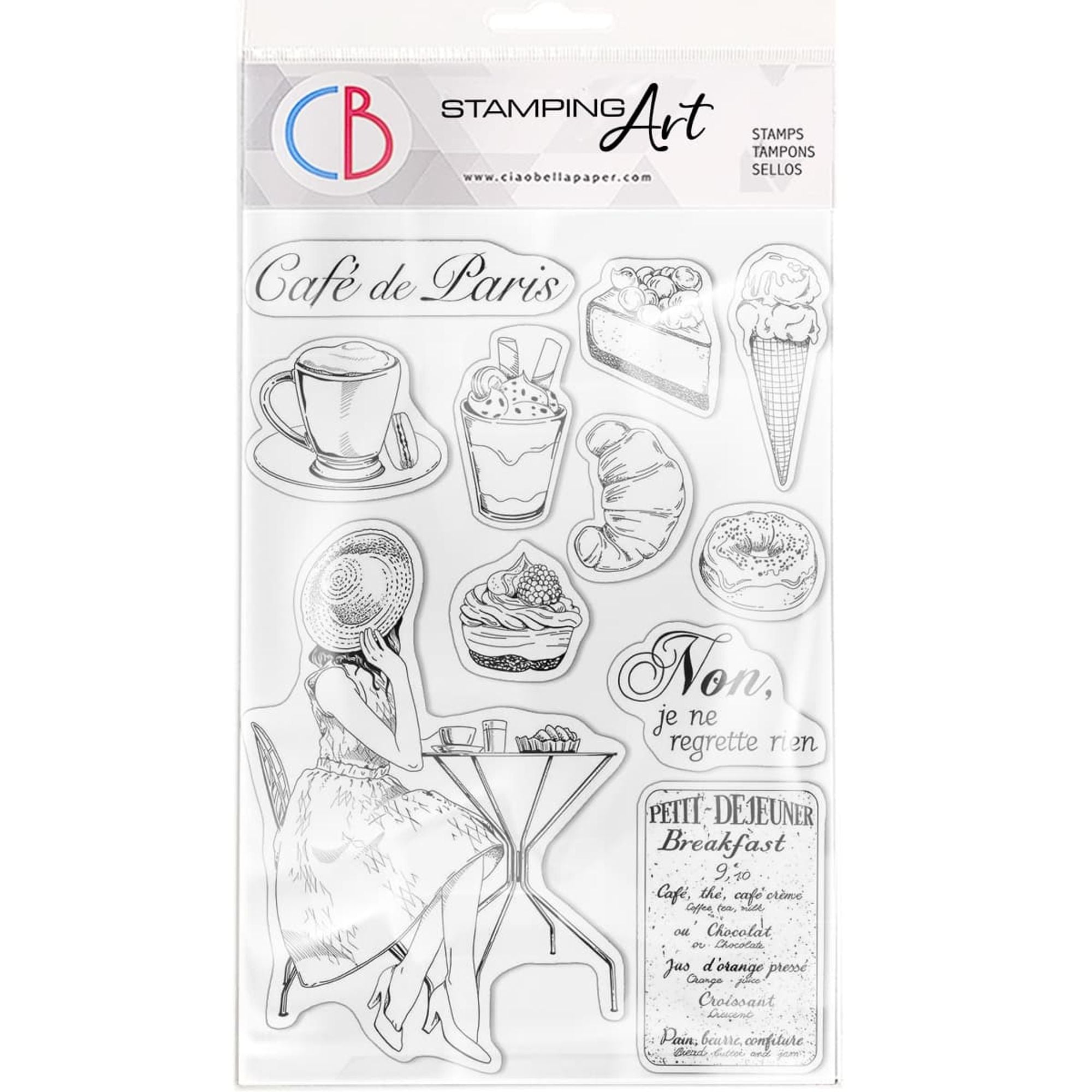 Ciao Bella Clear Stamp Set 6"x8" La Boulangerie