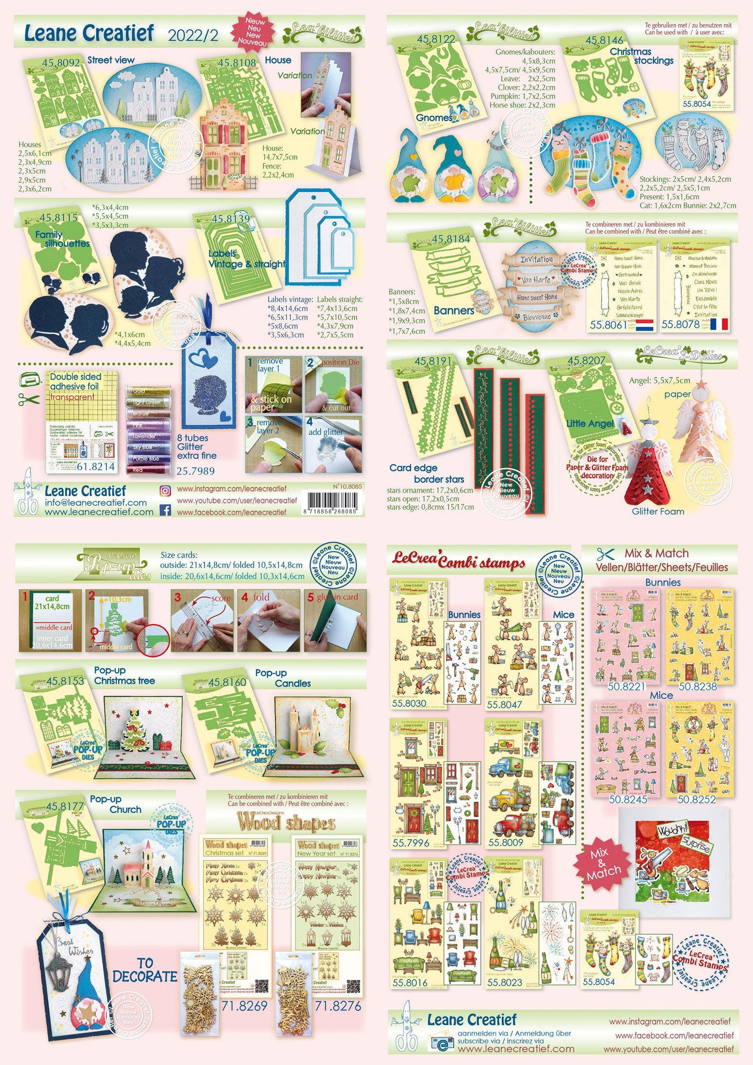 Leane Creatief A5 Leaflet With Overview New Collection 2022-2