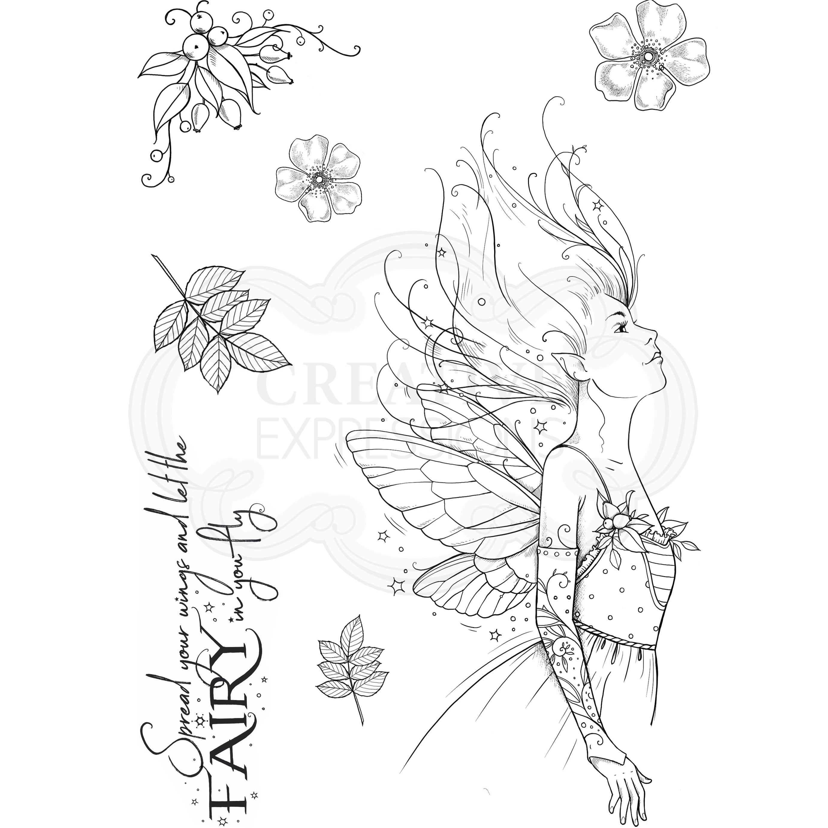 Rosehip A5 Clear Stamp Set