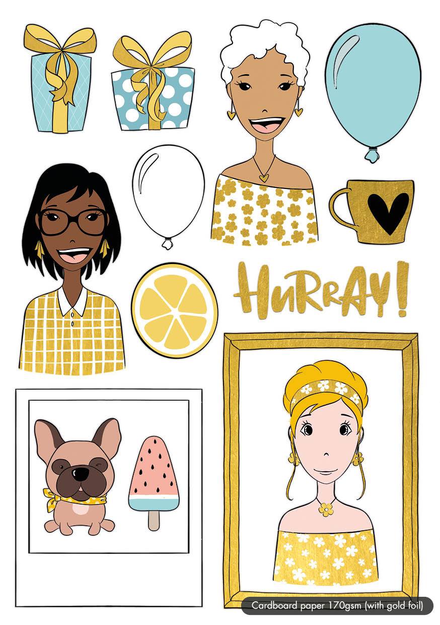 Karin Joan Die Cut Block Missees Collection 148x210mm 20 SH nr.03