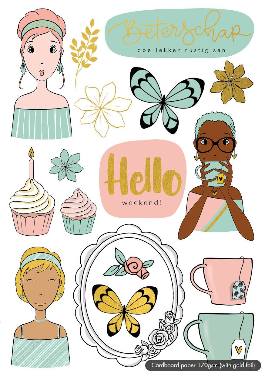 Karin Joan Die Cut Block Missees Collection 148x210mm 20 SH nr.03