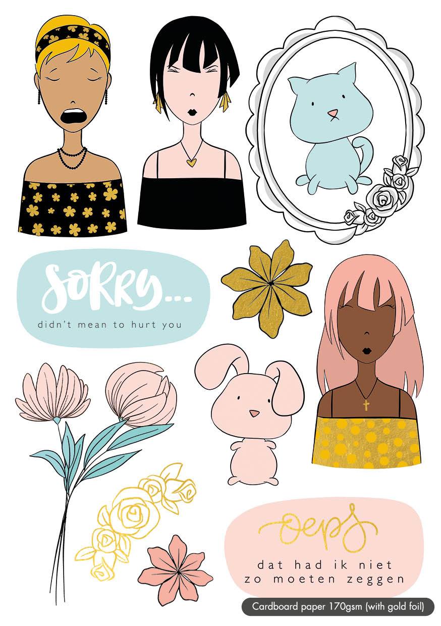 Karin Joan Die Cut Block Missees Collection 148x210mm 20 SH nr.03