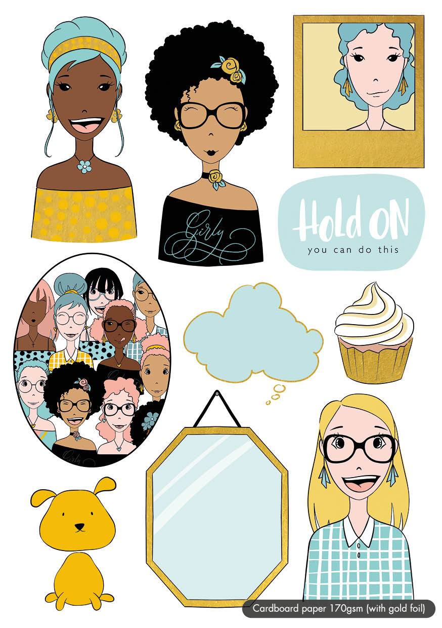 Karin Joan Die Cut Block Missees Collection 148x210mm 20 SH nr.03