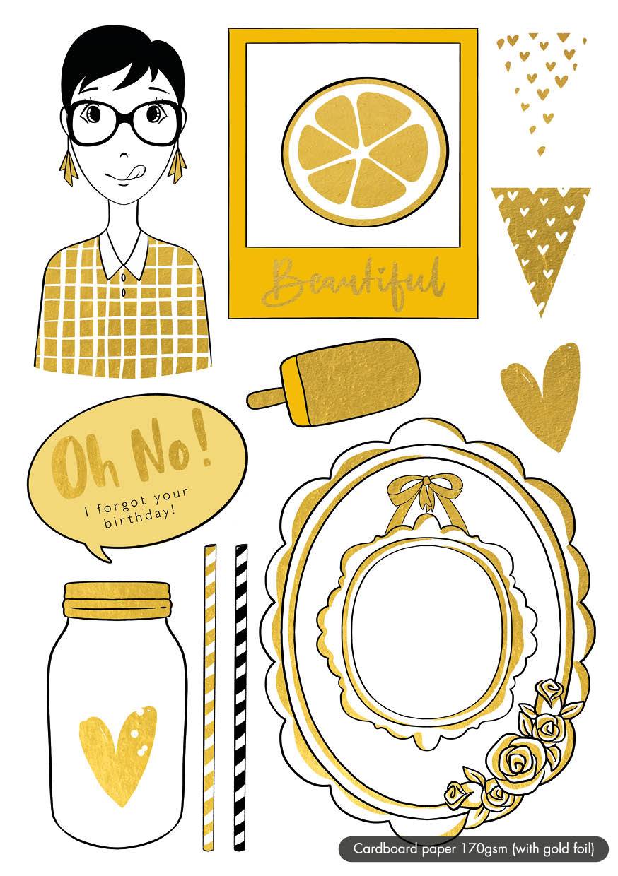 Karin Joan Die Cut Block Missees Collection 148x210mm 20 SH nr.03