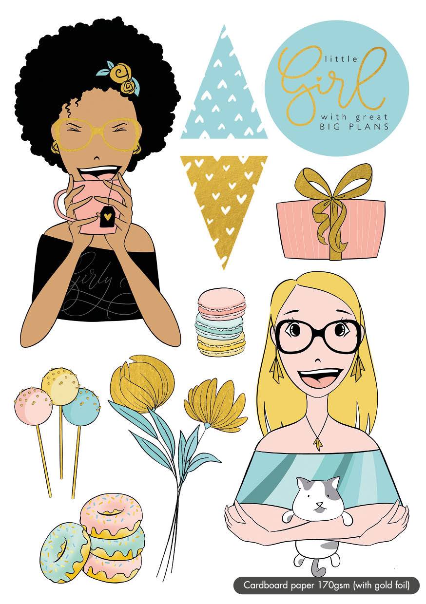 Karin Joan Die Cut Block Missees Collection 148x210mm 20 SH nr.03