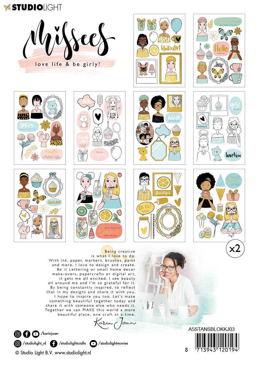Karin Joan Die Cut Block Missees Collection 148x210mm 20 SH nr.03