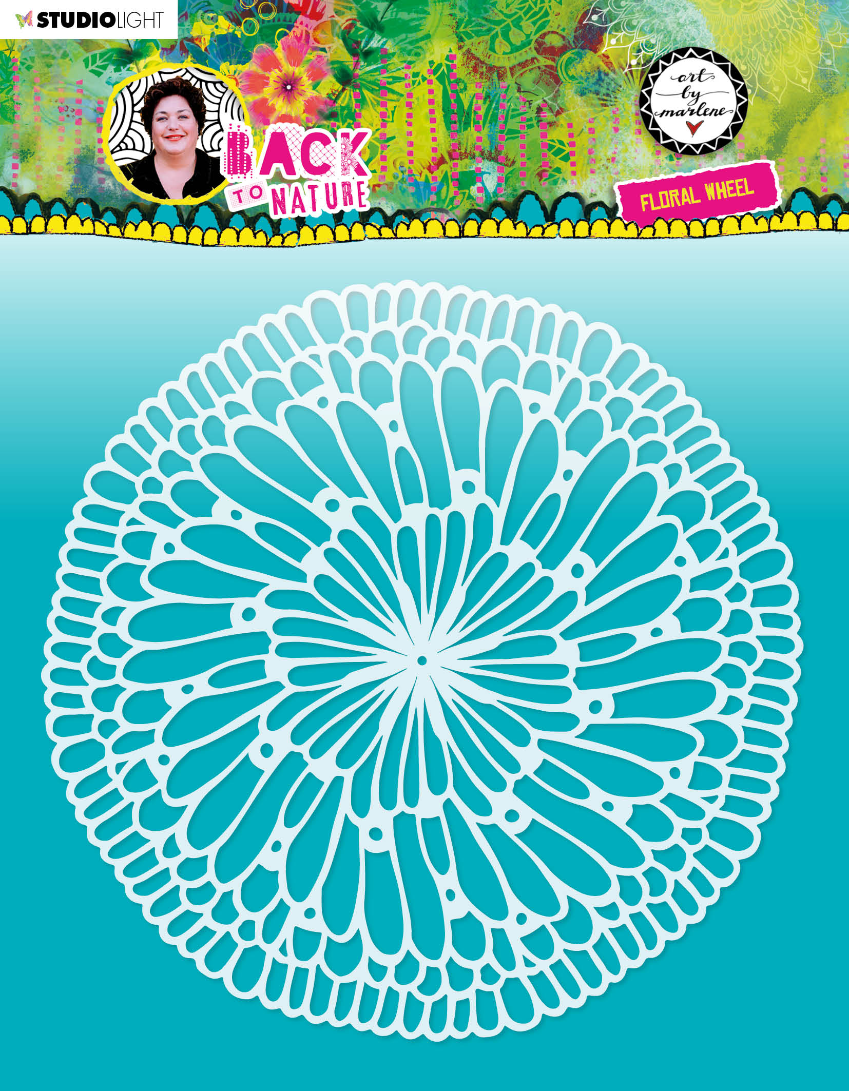 ABM Mask Floral Wheel Back To Nature 200x200x1mm 1 PC nr.83