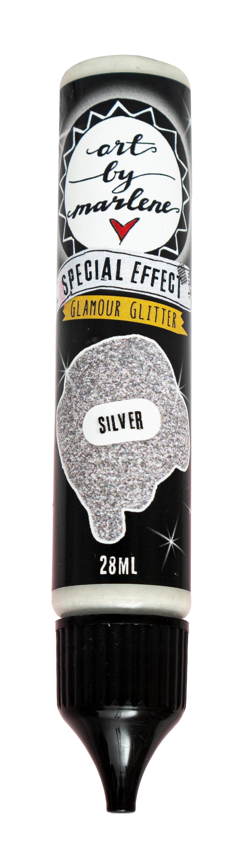 ABM Glamour Glitter Silver Essentials 122x22x22mm 28 ml nr.40