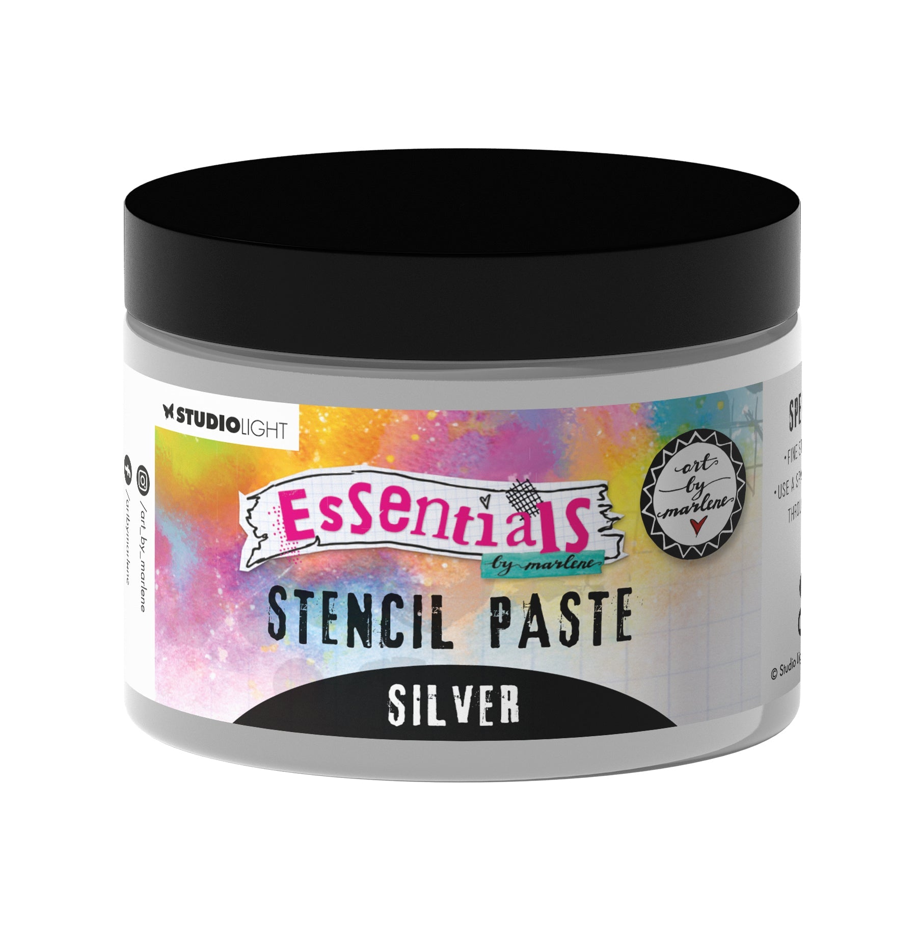 ABM Stencil Paste Silver Metallic Essentials 70x60x70mm 1  PC  nr.04
