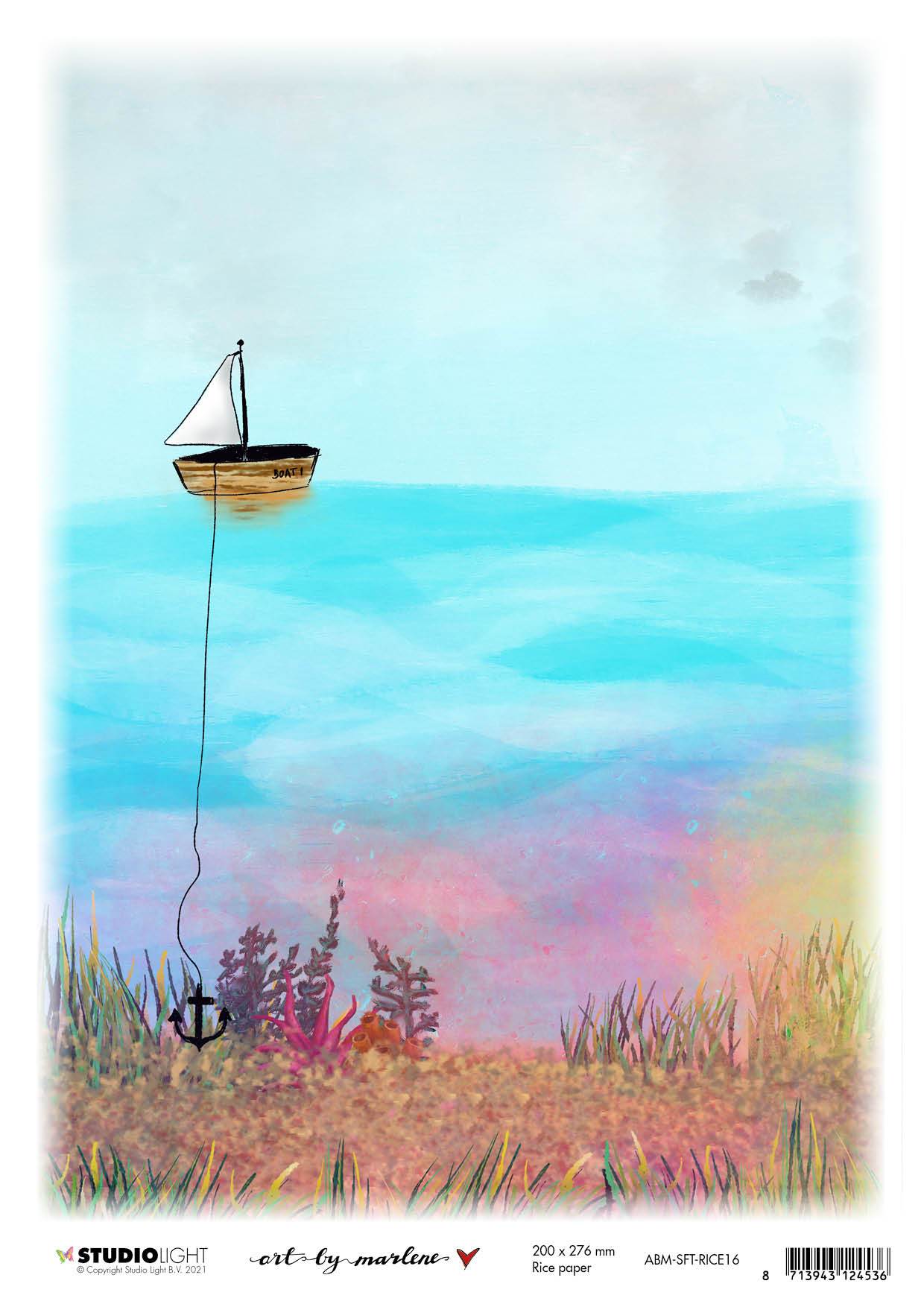 ABM Rice Paper What lies beneath So-Fish-Ticated 200x276mm nr.16