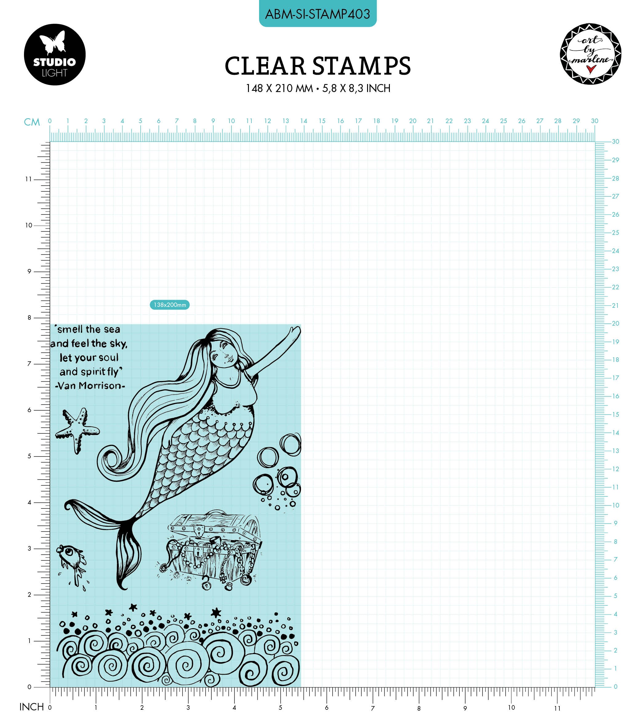 ABM Clear Stamp Smell The Sea Signature Collection 200x138x3mm 7 PC nr.403