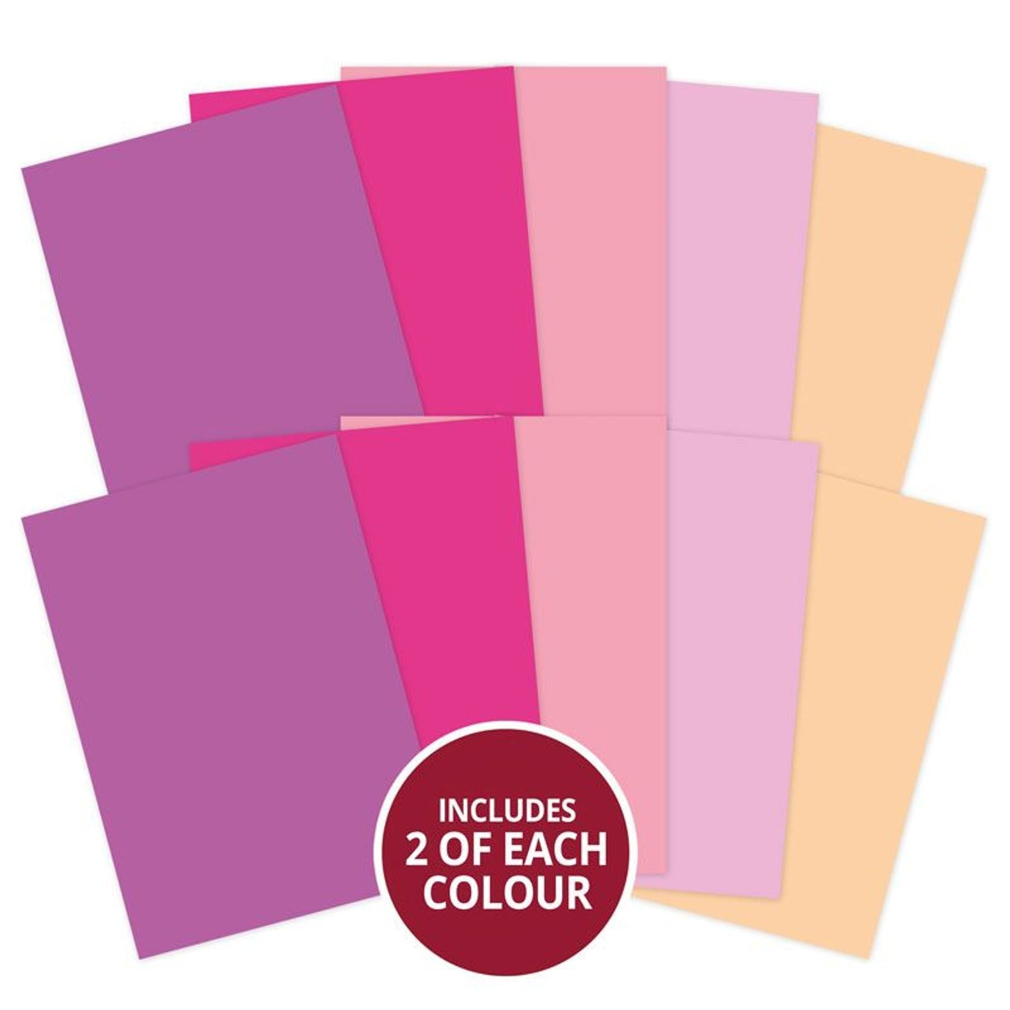 Adorable Scorable A4 Cardstock x 10 sheets - Pink Shades