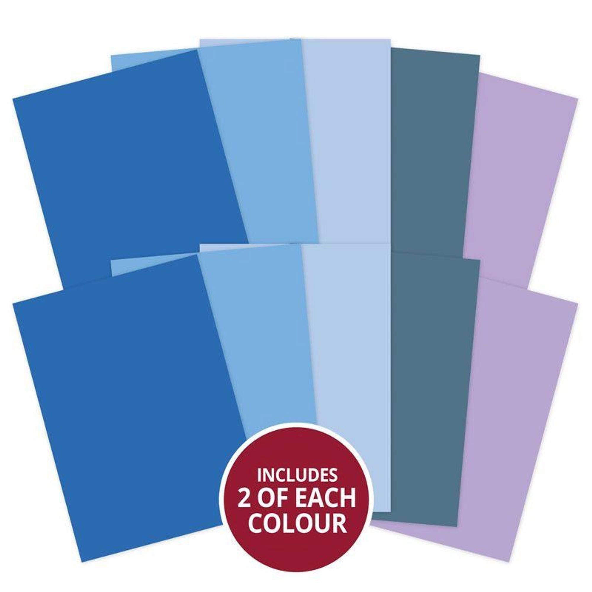 Adorable Scorable A4 Cardstock x 10 sheets - Blue Shades
