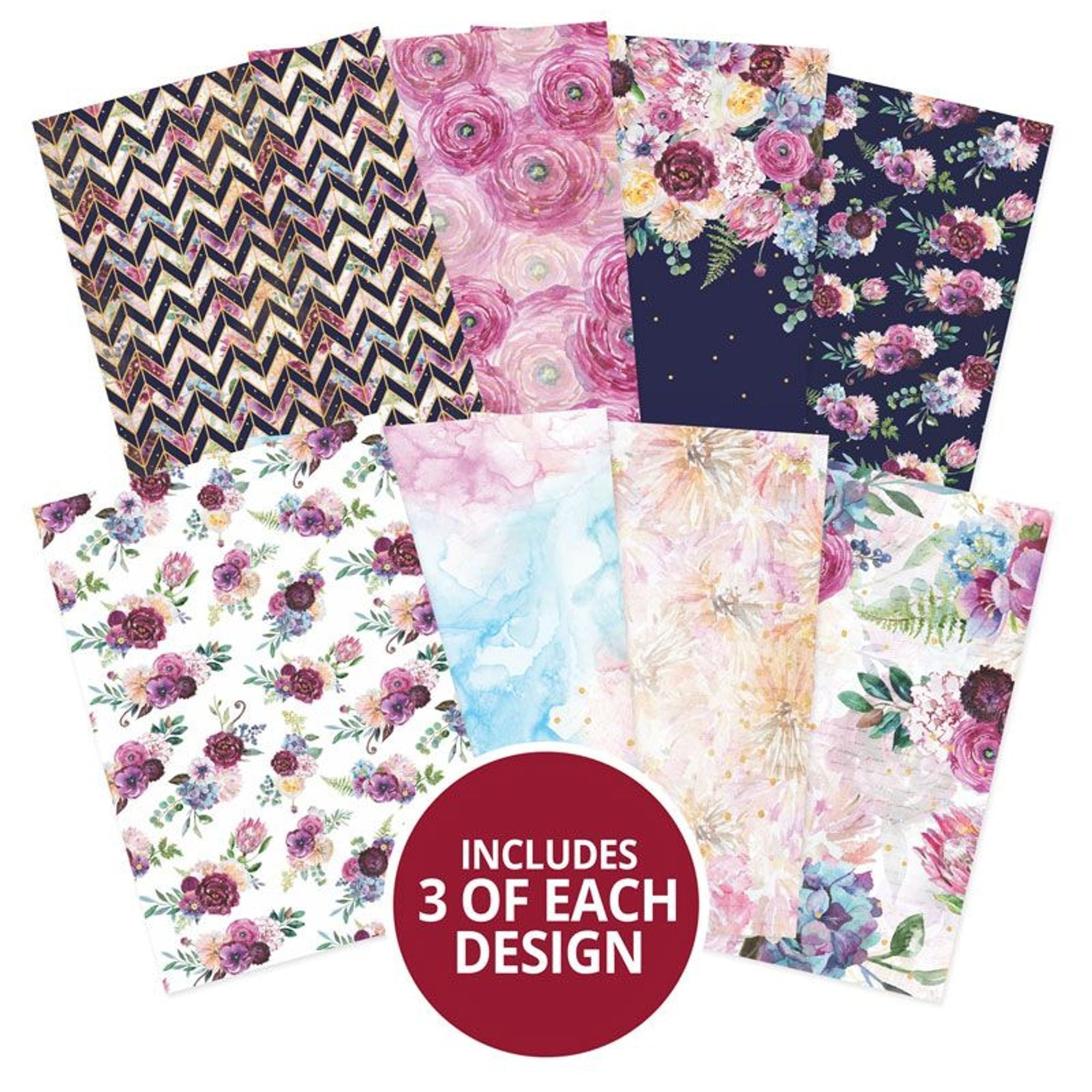 Adorable Scorable Pattern Packs - Navy Blossoms