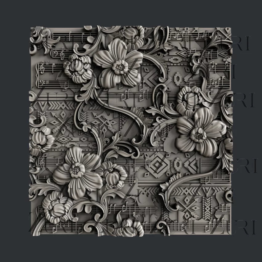 Zuri Designs Floral Plate