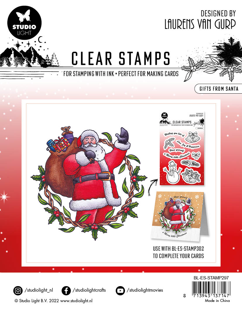 BL Clear Stamp Gifts From Santa Essentials 120x120x3mm 1 PC nr.297