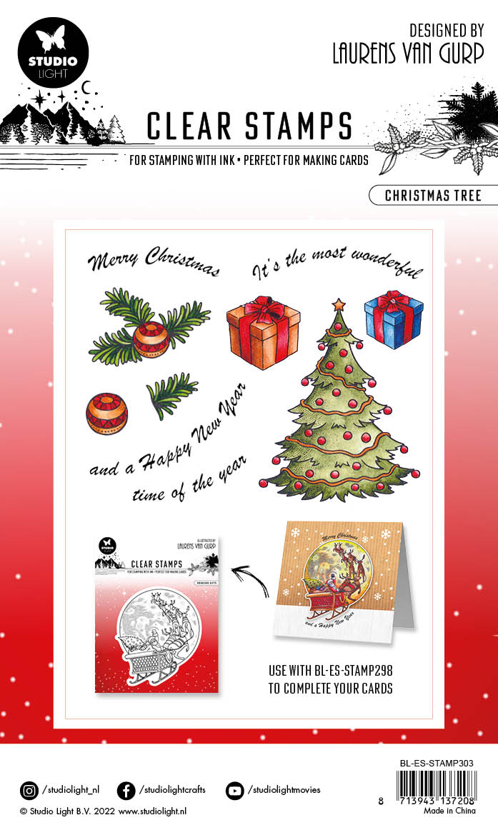 BL Clear Stamp Christmas Tree Essentials 105x148x3mm 10 PC nr.303
