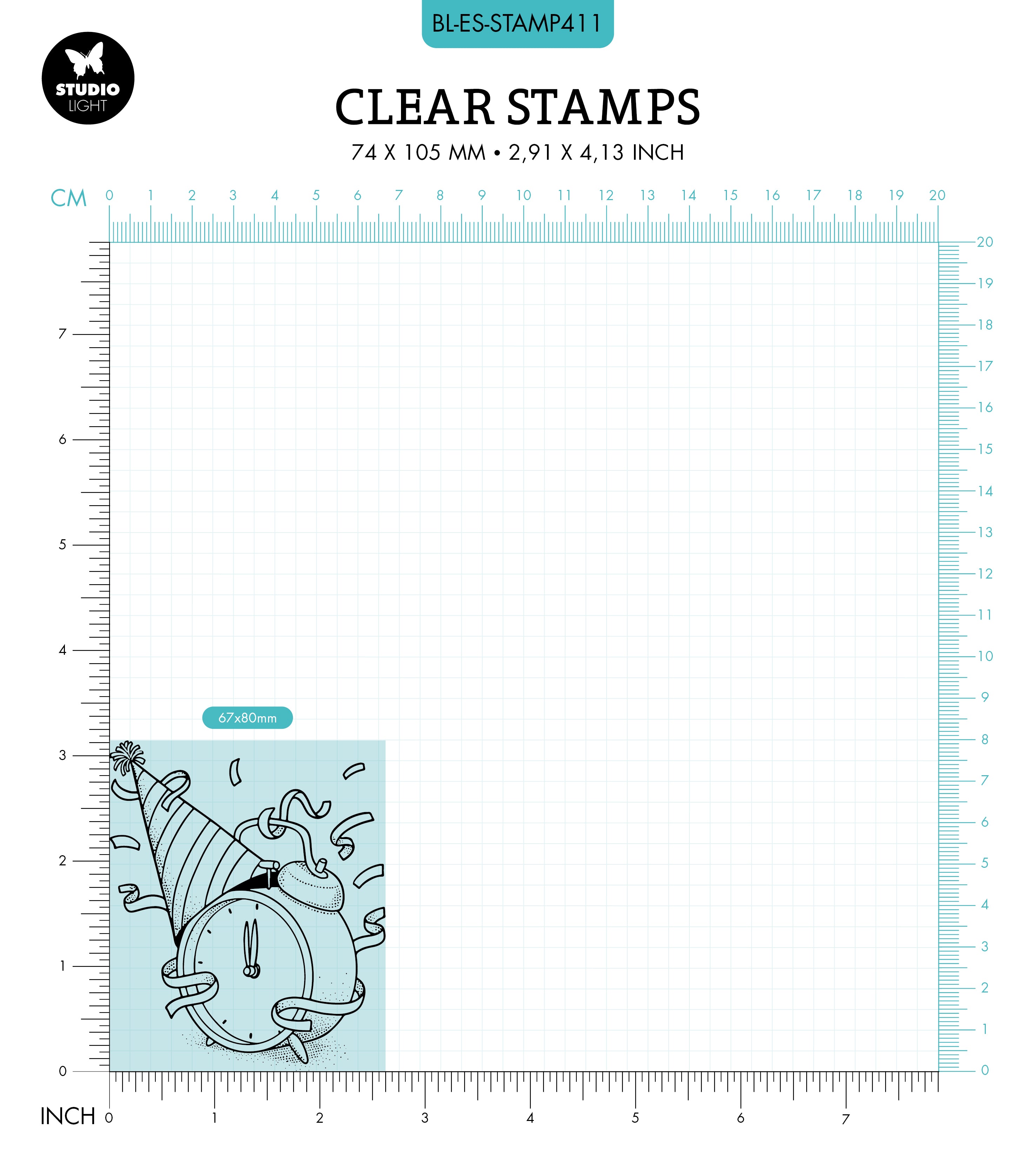 BL Clear Stamp Party Time Essentials 80x67x3mm 1 PC nr.411