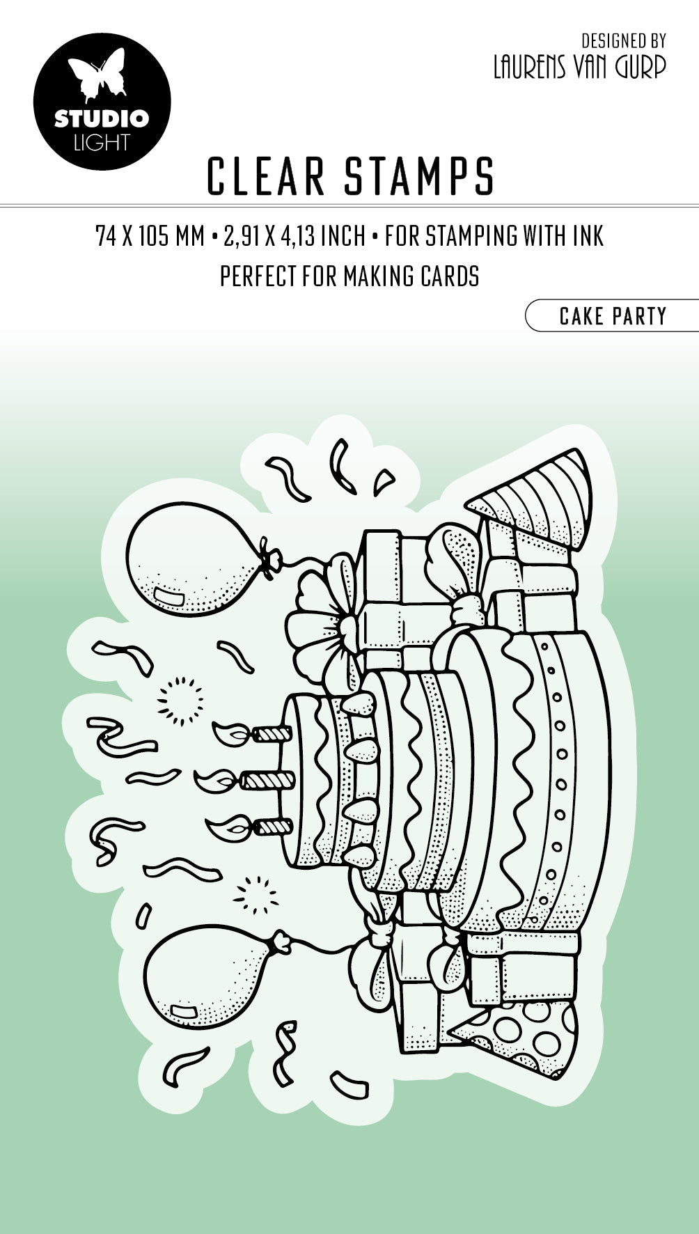 BL Clear Stamp Cake Party Essentials 80x64x3mm 1 PC nr.412