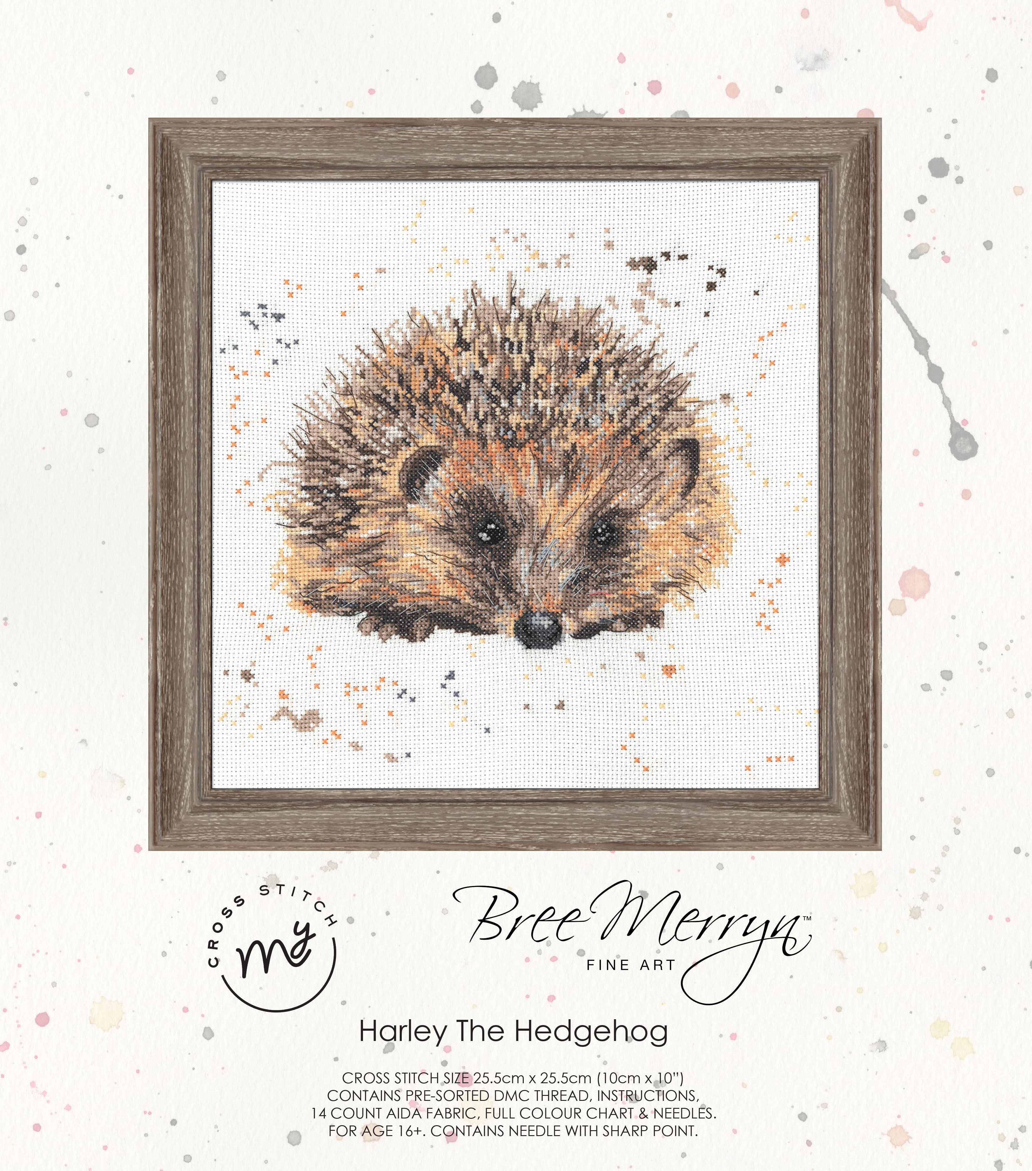 Bree Merryn Counted Cross Stitch Kit Harley the Hedgehog