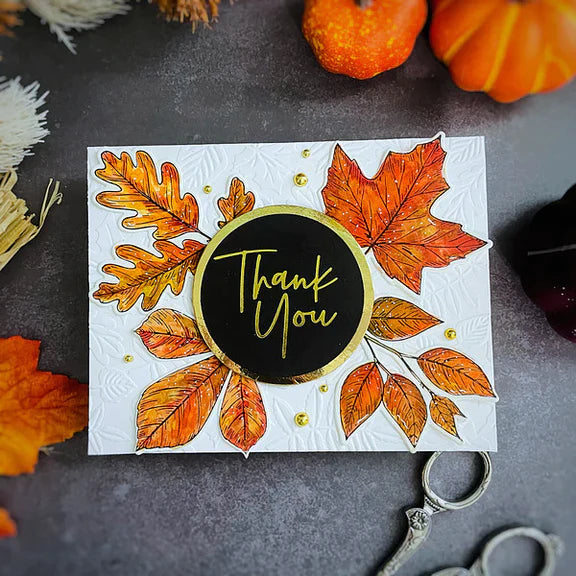 Autumn Leaves Press Plate & Die Set from the BetterPress Autumn Collection