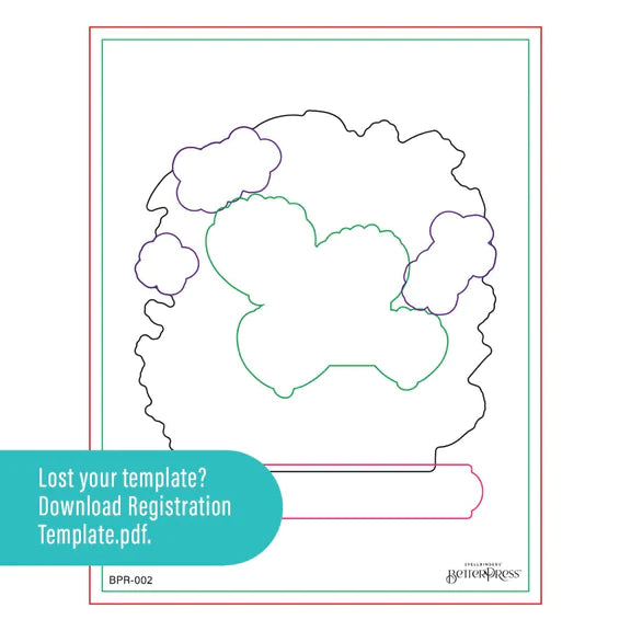 Blooming Garden Press Plates from the BetterPress Place & Press Registration Collection