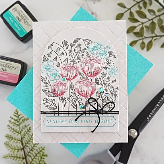 Blooming Garden Press Plates from the BetterPress Place & Press Registration Collection