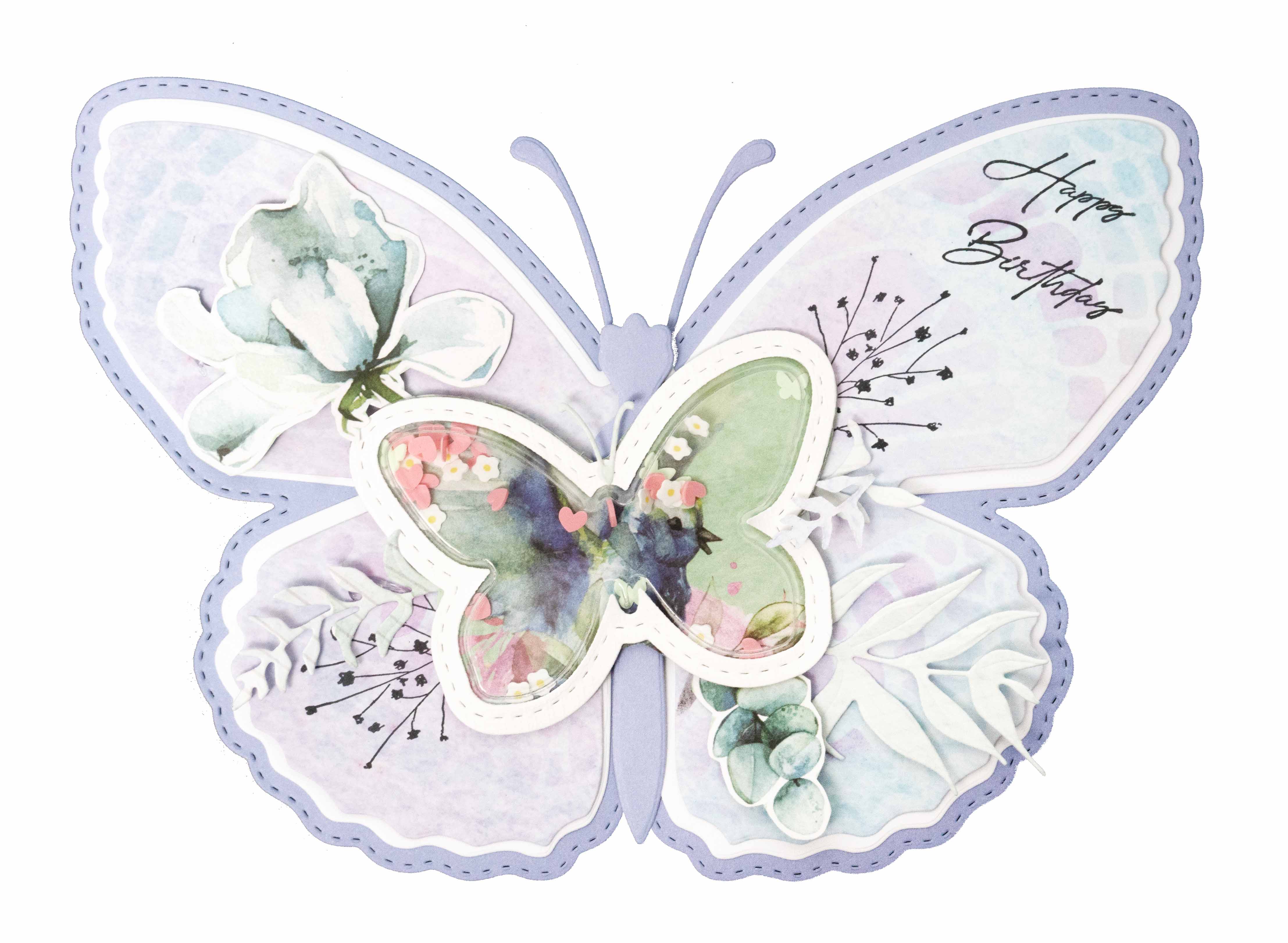 SL Cutting Die Big Butterfly Card Blooming Butterfly 200x140x1mm 6 PC nr.488