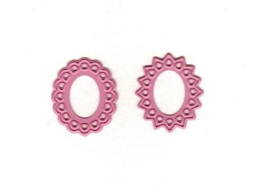 Cameo Dies - Two Star Flower Oval Frames