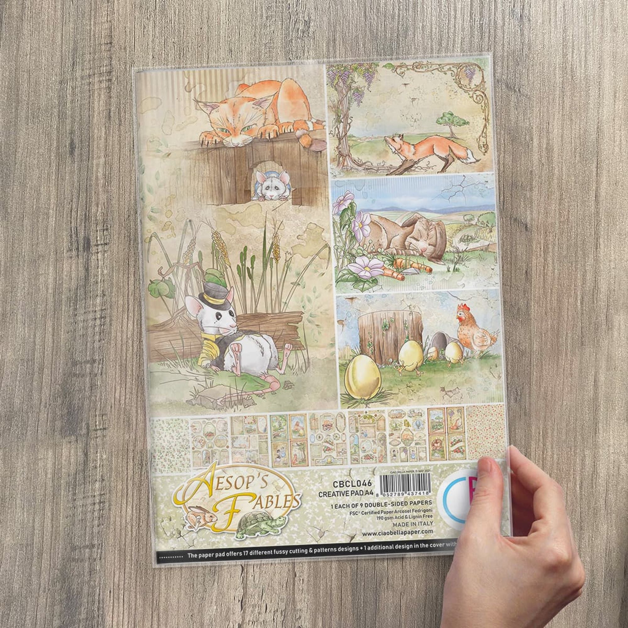 Ciao Bella Aesop's Fables Creative Pad A4 9/Pkg